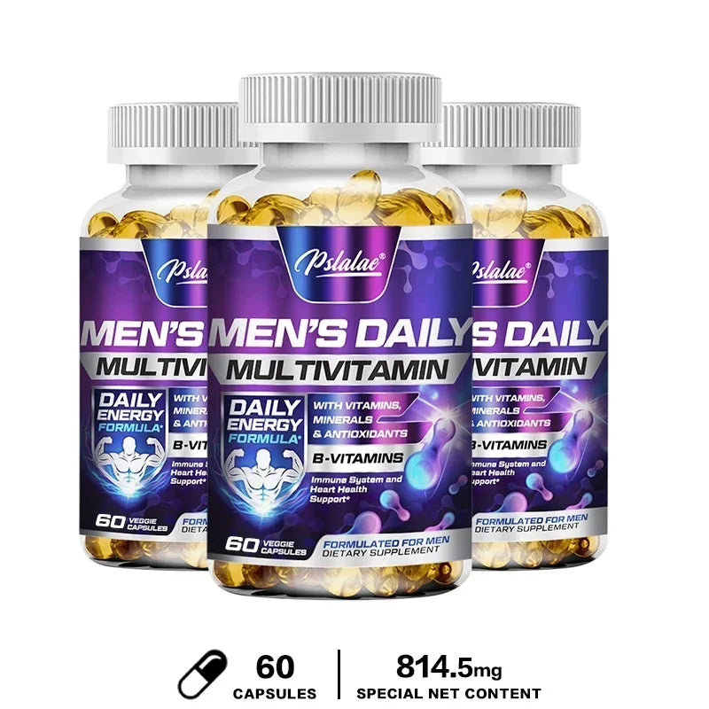 Men's Multivitamin Supplement - Supports Immune Health, Boosts Energy Production, and Improves Vitality and Endurance - Sun Studio