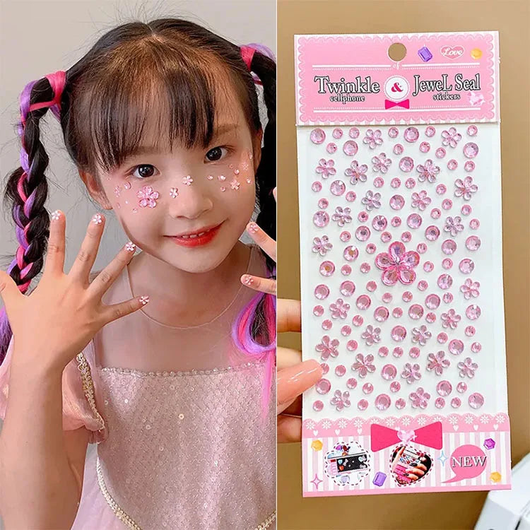 Glitzer Gesicht Aufkleber für Kinder Strasssteine für Augen Gesicht Diamanten Helle Aufkleber Festival Makeup Juwelen Aufkleber ZS006