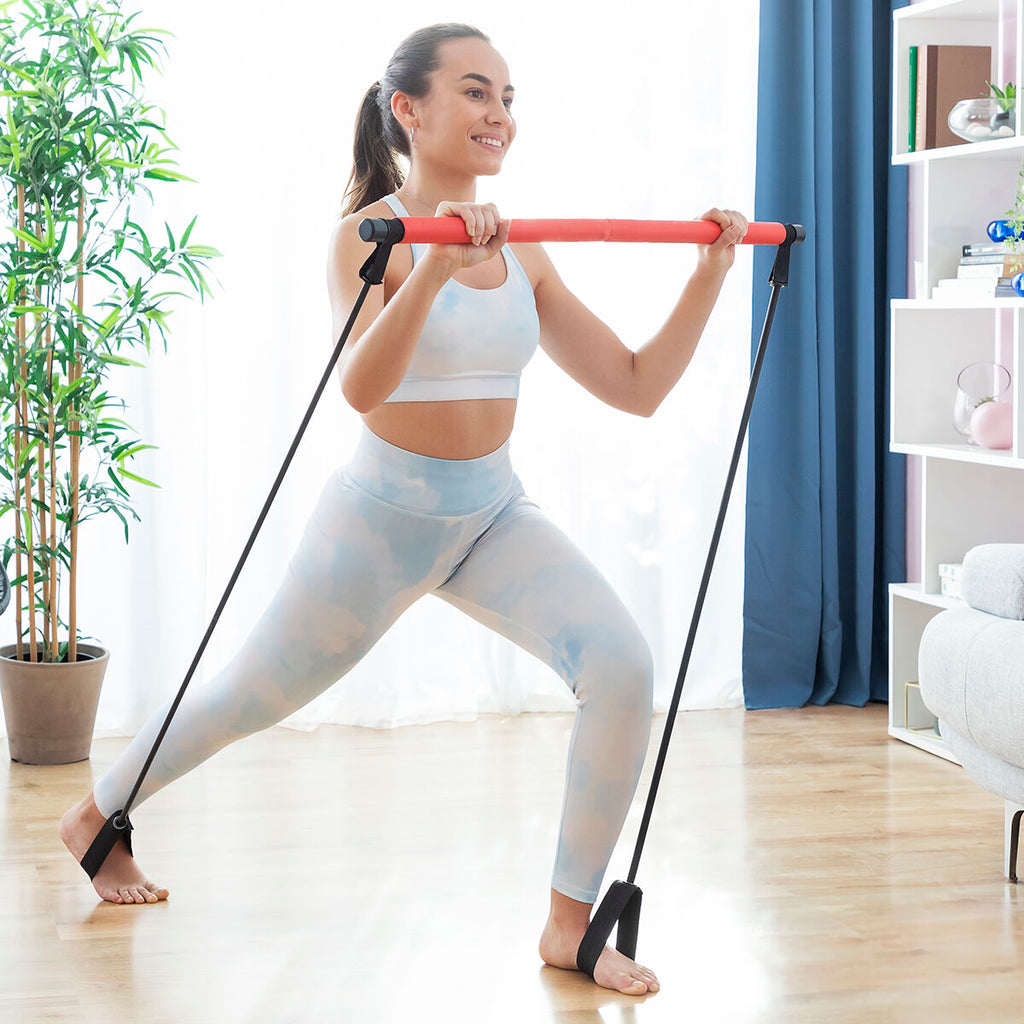 Fitness Bar with Resistance Bands and Exercise Guide Resibar - Sun Studio