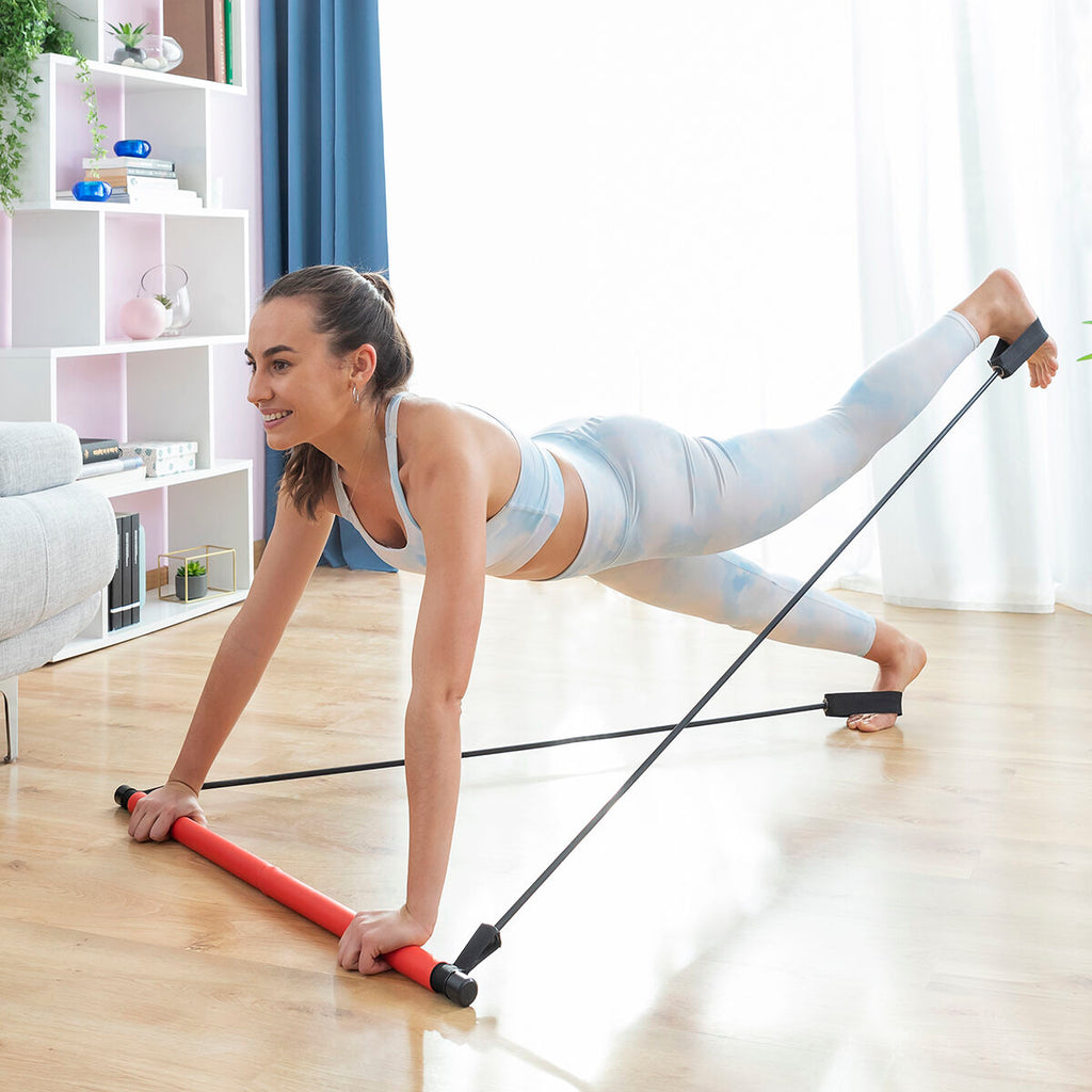 Fitnessriegel mit Widerstandsbändern und Trainingsanleitung Resibar